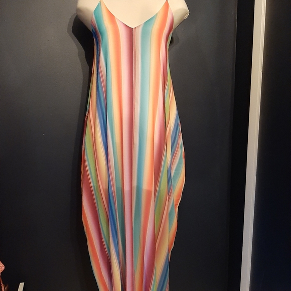 Fantastic fawn rainbow maxi dress